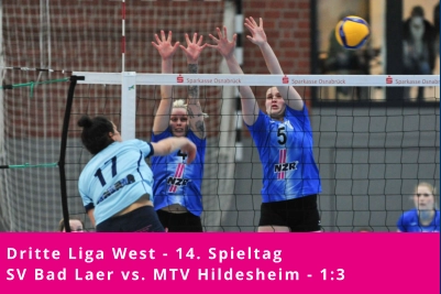 Dritte Liga West - 14. Spieltag SV Bad Laer vs. MTV Hildesheim - 1:3