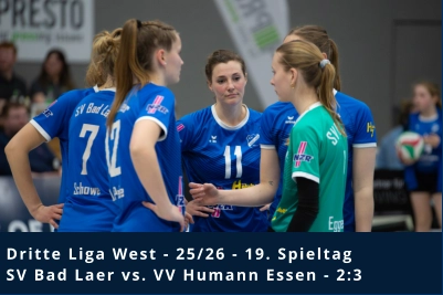 Dritte Liga West - 25/26 - 19. Spieltag SV Bad Laer vs. VV Humann Essen - 2:3