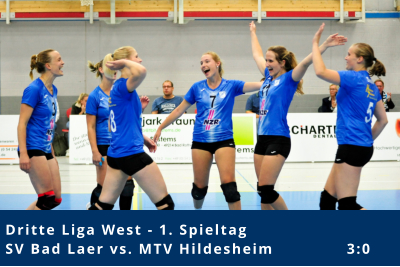 Dritte Liga West - 1. Spieltag SV Bad Laer vs. MTV Hildesheim              3:0