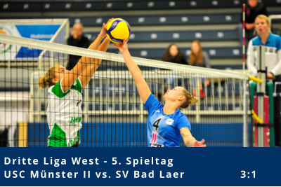 Dritte Liga West - 5. Spieltag USC Münster II vs. SV Bad Laer               3:1