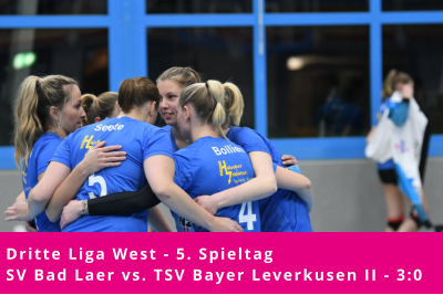 Dritte Liga West - 5. Spieltag SV Bad Laer vs. TSV Bayer Leverkusen II - 3:0