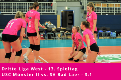 Dritte Liga West - 13. Spieltag USC Münster II vs. SV Bad Laer - 3:1