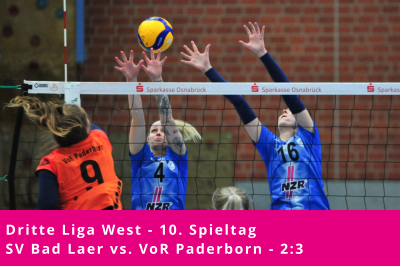 Dritte Liga West - 10. Spieltag SV Bad Laer vs. VoR Paderborn - 2:3
