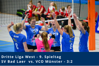Dritte Liga West - 9. Spieltag SV Bad Laer  vs. VCO Münster - 3:2