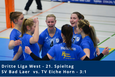 Dritte Liga West - 21. Spieltag SV Bad Laer  vs. TV Eiche Horn - 3:1