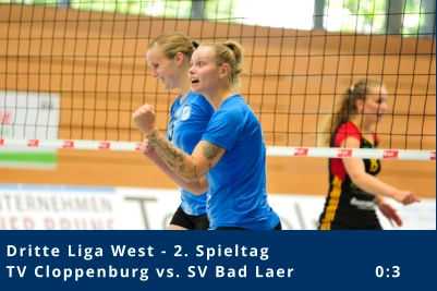 Dritte Liga West - 2. Spieltag TV Cloppenburg vs. SV Bad Laer              0:3