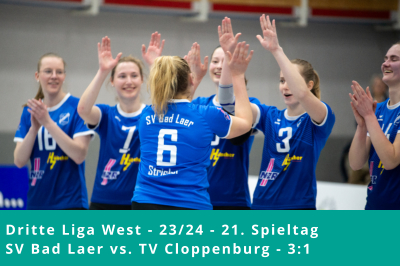 Dritte Liga West - 23/24 - 21. Spieltag SV Bad Laer vs. TV Cloppenburg - 3:1