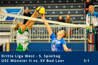 Dritte Liga West - 5. Spieltag USC Münster II vs. SV Bad Laer               3:1