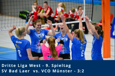 Dritte Liga West - 9. Spieltag SV Bad Laer  vs. VCO Münster - 3:2