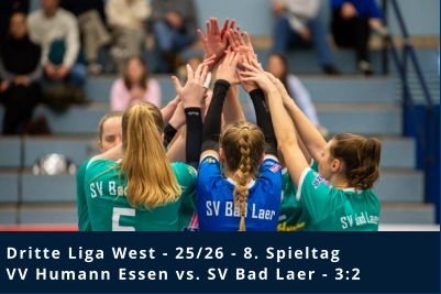 Dritte Liga West - 25/26 - 8. Spieltag VV Humann Essen vs. SV Bad Laer - 3:2