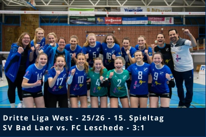 Dritte Liga West - 25/26 - 15. Spieltag SV Bad Laer vs. FC Leschede - 3:1